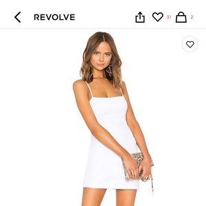 Revolve Susana Monaco Thin Strap White Mini Dress
